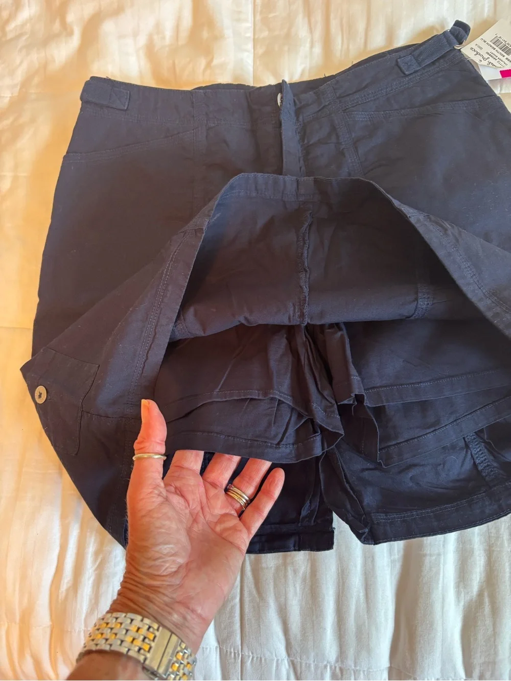 fresh produce Navy Blue Cotton Skirt